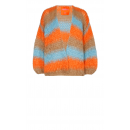 mailles et sweats cardigan ss22¨m3000 camel/orange/aqua Les tricots d'O