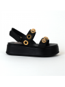 sandales compensées maila noir AGL