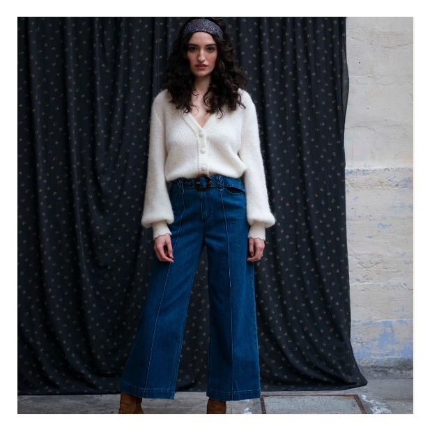 pantalons et jeans ida- v046bio medium bleach Emile et Ida