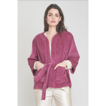 vestes et manteaux ample kimono lie de vin maevy