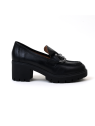 mocassins à talons freland noir Rosemétal