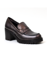mocassins à talons kepler metalisé marron Nimal