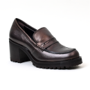 mocassins à talons kepler metalisé marron Nimal