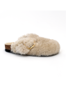 sabots boston big bukle shearling teddy eggshell Birkenstock