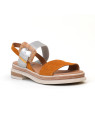 sandales & nu-pieds delphie orange-platine Mkd