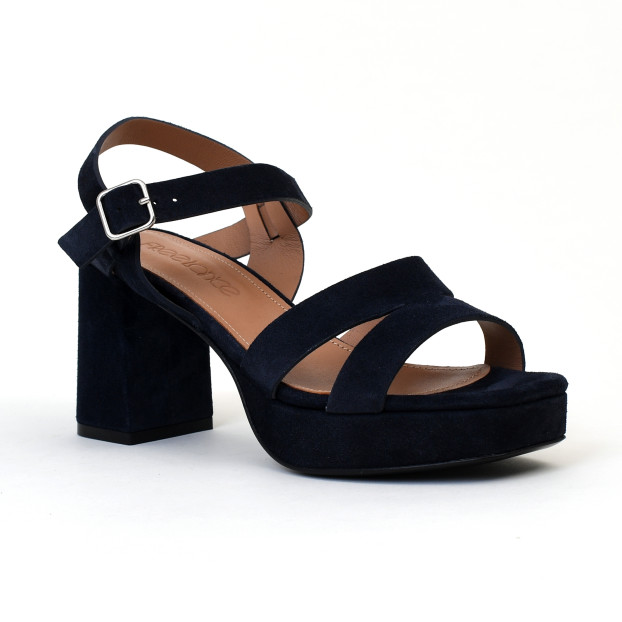 sandales à talons juliette bleu marine free lance