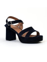 sandales à talons juliette bleu marine free lance