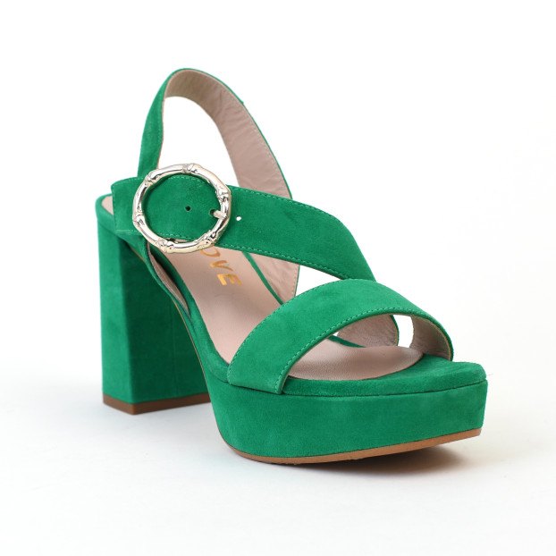 sandales à talons 3154 vert Gadea