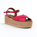 sandales compensées cherifa fushia Lune et l Autre