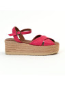 sandales compensées cherifa fushia Lune et l Autre