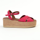 sandales compensées cherifa fushia Lune et l Autre