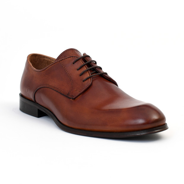 chaussures à lacets christian cognac Christian Pellet