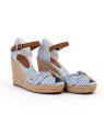 sandales compensées basic seersucker00 bleu Tommy Hilfiger