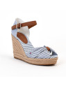 sandales compensées basic seersucker00 bleu Tommy Hilfiger