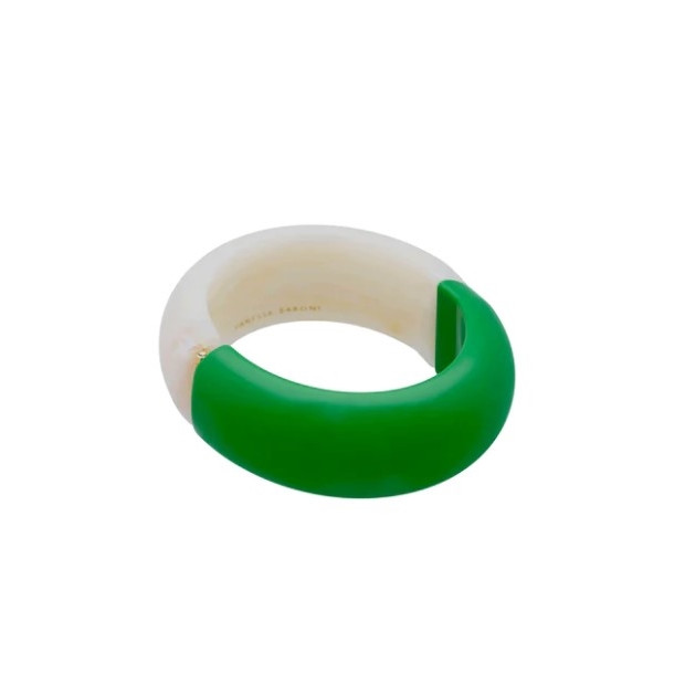 bracelets bracelet 2 color bangle vert-pearl marble Vanessa Baroni