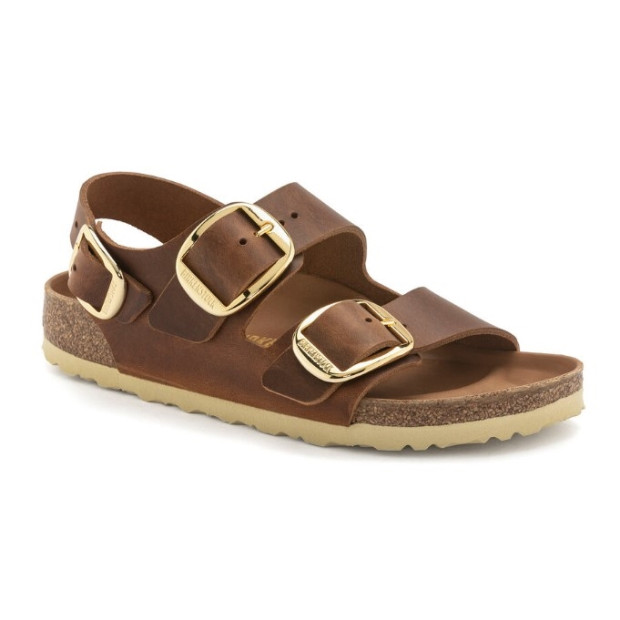 sandales & nu-pieds milano big buckle cognac Birkenstock