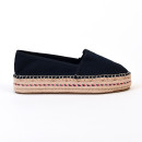 espadrilles embroidered flatform bleu Tommy Hilfiger