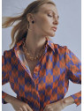 tops et chemises 32460003 orange-bleu lola casademunt