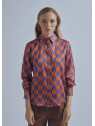 tops et chemises 32460003 orange-bleu lola casademunt