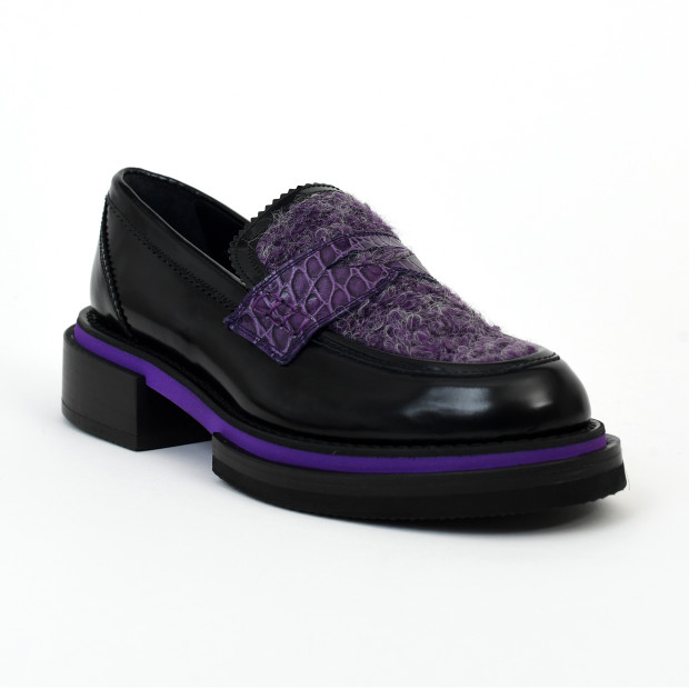 Mocassin 32416 noir-violet Pertini