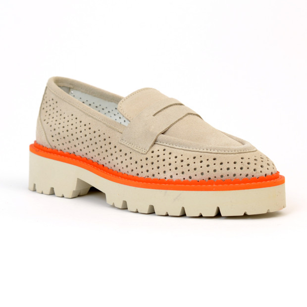Mocassin franny beige/orange JB Martin