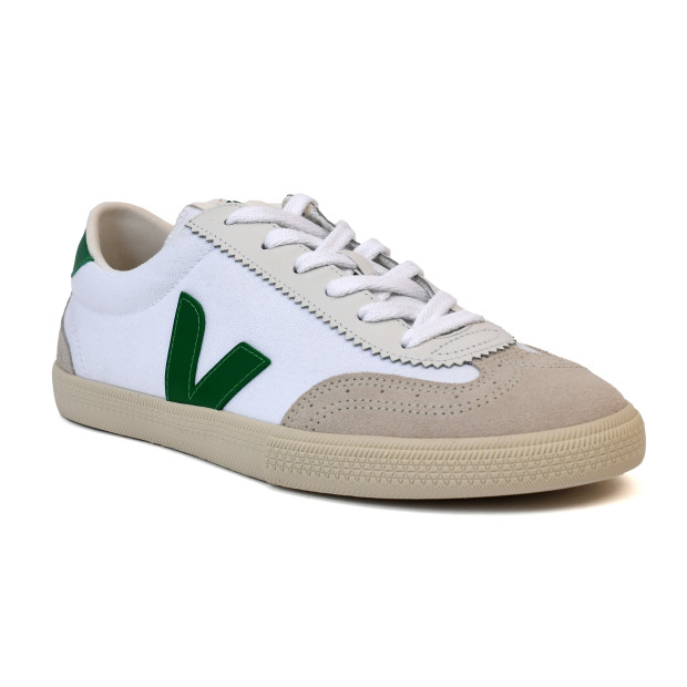 baskets volley canevas m white-emeraude Veja