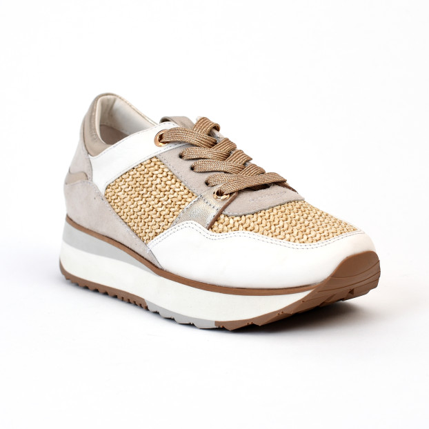 Baskets xeta blanc /naturel Adige