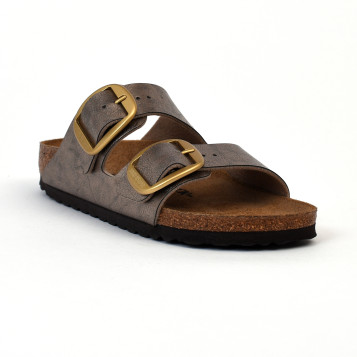 mules arizona big buckle graceful taupe Birkenstock