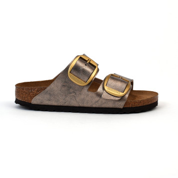 mules arizona big buckle graceful taupe Birkenstock