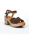 sandales à talons mikasa kaki Aliwell