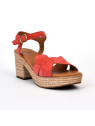 sandales à talons tangram cerise Aliwell