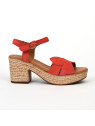 sandales à talons tangram cerise Aliwell