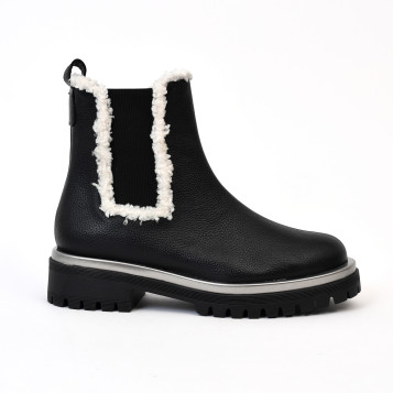 Bottines ber 5054 noir - blanc lodilove