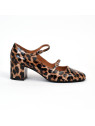 escarpins bride arrière pivoine leopard Emilie Karston