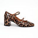 escarpins bride arrière pivoine leopard Emilie Karston