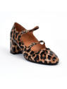 escarpins bride arrière pivoine leopard Emilie Karston