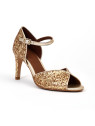 escarpins bout ouvert z 1260 pm glitter or Pm - Paris Milan