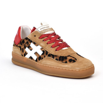 Baskets basket a032 poils de vache another trend vaca leopard/rouge another trend