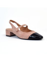 escarpins holly beige rosé / noir Emilie Karston