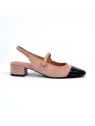 escarpins holly beige rosé / noir Emilie Karston