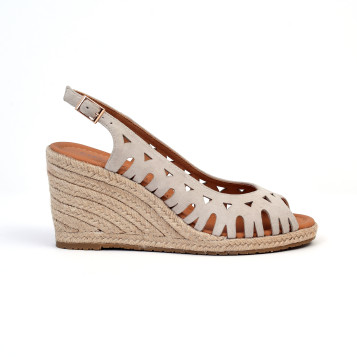 espadrilles compensées sarah beige Emilie Karston
