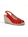 espadrilles compensées sarah rouge Emilie Karston