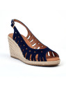 espadrilles compensées sarah bleu marine Emilie Karston