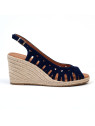 espadrilles compensées sarah bleu marine Emilie Karston