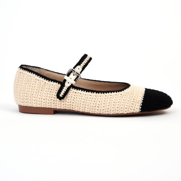 ballerines & babies 657z87vk blanc et noir bibi lou