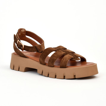 sandales & nu-pieds sadie camel Sms