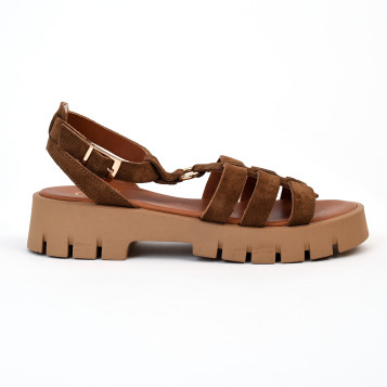 sandales & nu-pieds sadie camel Sms