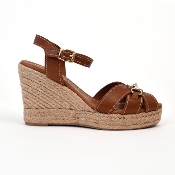 sandales compensées a8609 cognac Billi Bi