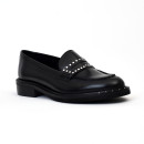 Mocassin abigaelle clous noir Maison Toufet