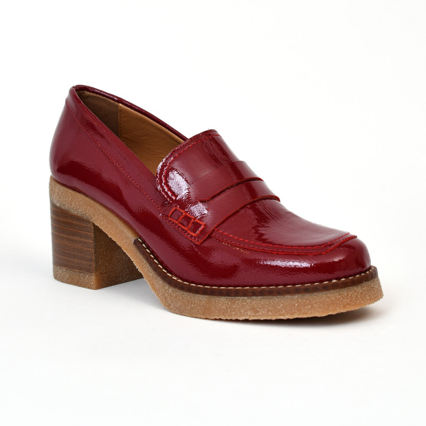 mocassins à talons 9030 rouge J Hay